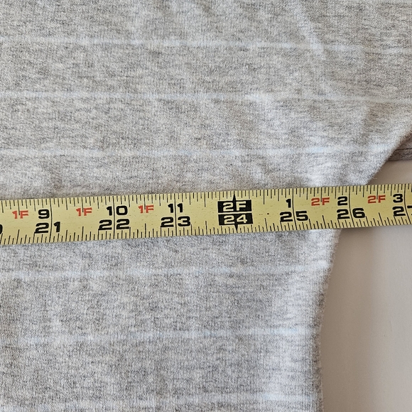 Frank & Eileen Tee Lab Oversize Sweatshirt Top XS marled gray Blue stripe - Picture 9 of 11